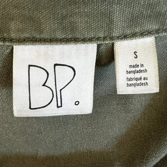 BP Olive Utility Jacket Small Soft Grunge Military Cargo Anthro Style - Picture 7 of 12